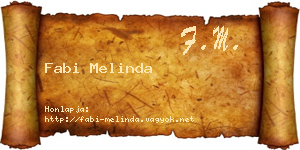 Fabi Melinda névjegykártya